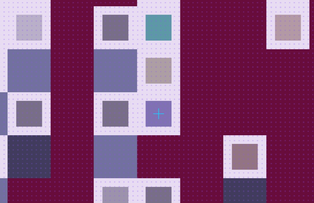 The same marker at a wider map zoom, still the same size on screen.